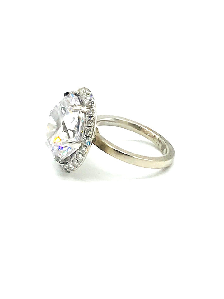 14k Engagement Diamond Halo Ring  12 CT