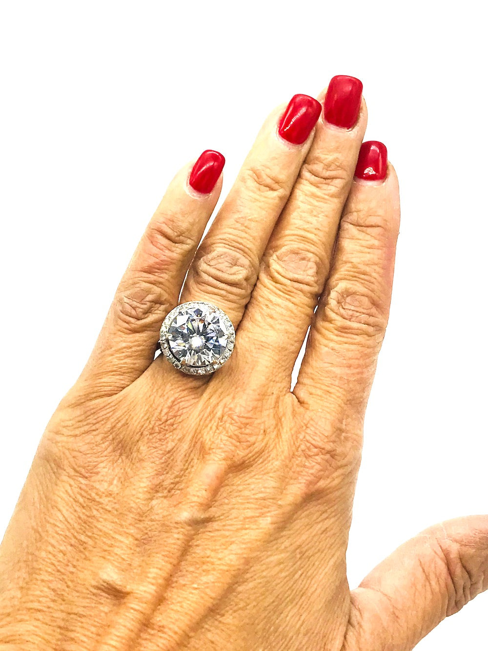 14k Engagement Diamond Halo Ring  12 CT