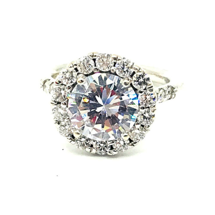 14K Diamond Engagement Ring Halo 2.53 CTW