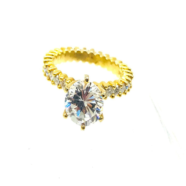 14Kt Yellow Gold Diamond Eternity Engagement 1 Ct