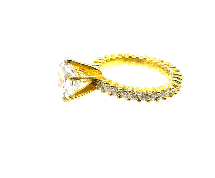 14Kt Yellow Gold Diamond Eternity Engagement 1 Ct