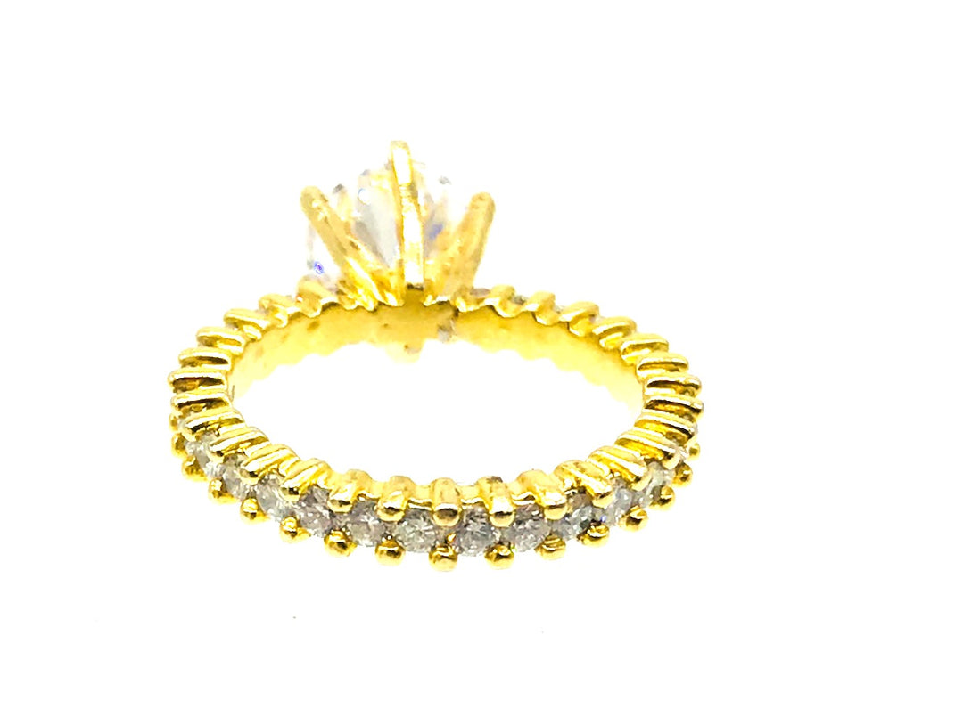14Kt Yellow Gold Diamond Eternity Engagement 1 Ct