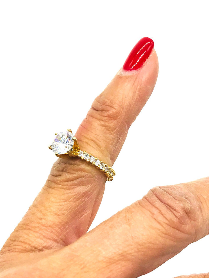 14Kt Yellow Gold Diamond Eternity Engagement 1 Ct