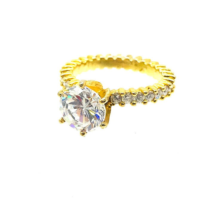 14Kt Yellow Gold Diamond Eternity Engagement 1 Ct