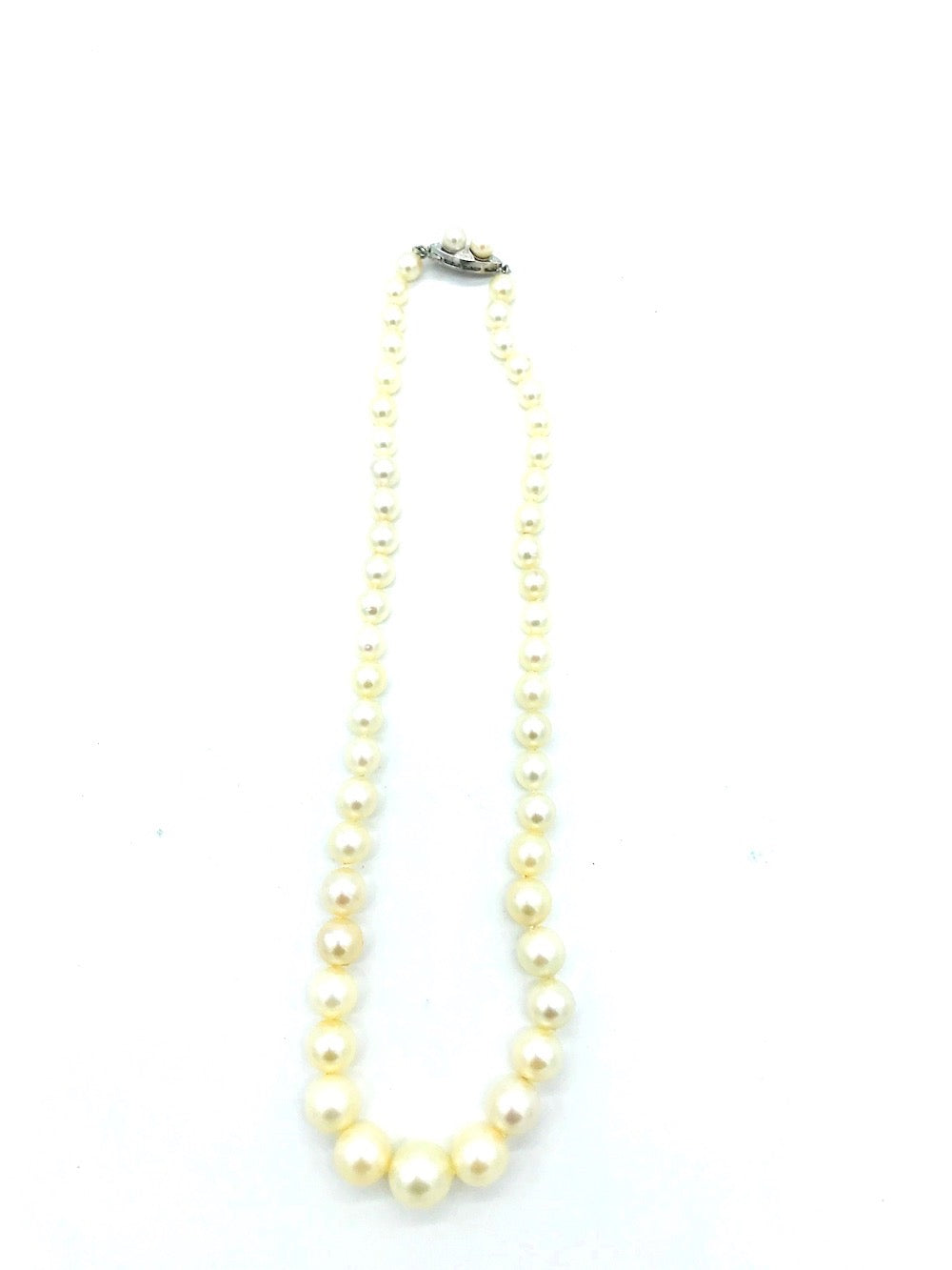 Choker AAA Pearl Strand Graduated 9.20 mm 14 kt Gold