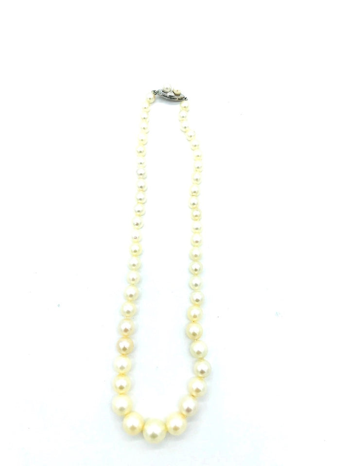 Choker AAA Pearl Strand Graduated 9.20 mm 14 kt Gold