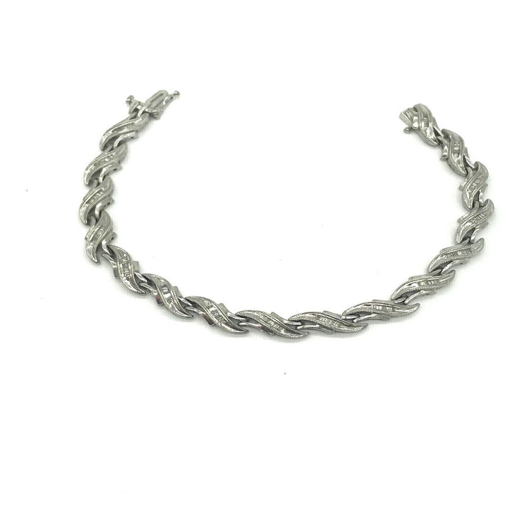 2.00 ct Baguette Diamond Tennis Bracelet, Sterling Silver