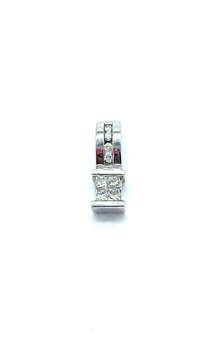 14Kt Princess Diamond Pendant .60 Ct