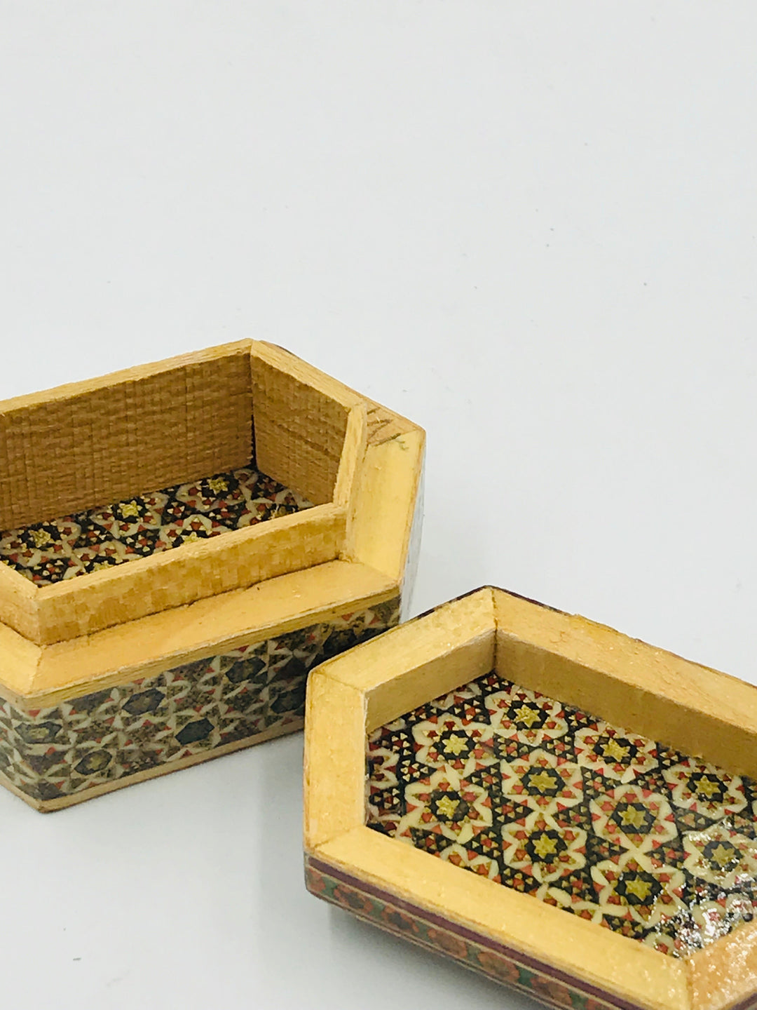 Blue Birds Hand painted Teak Wood Trinket Box