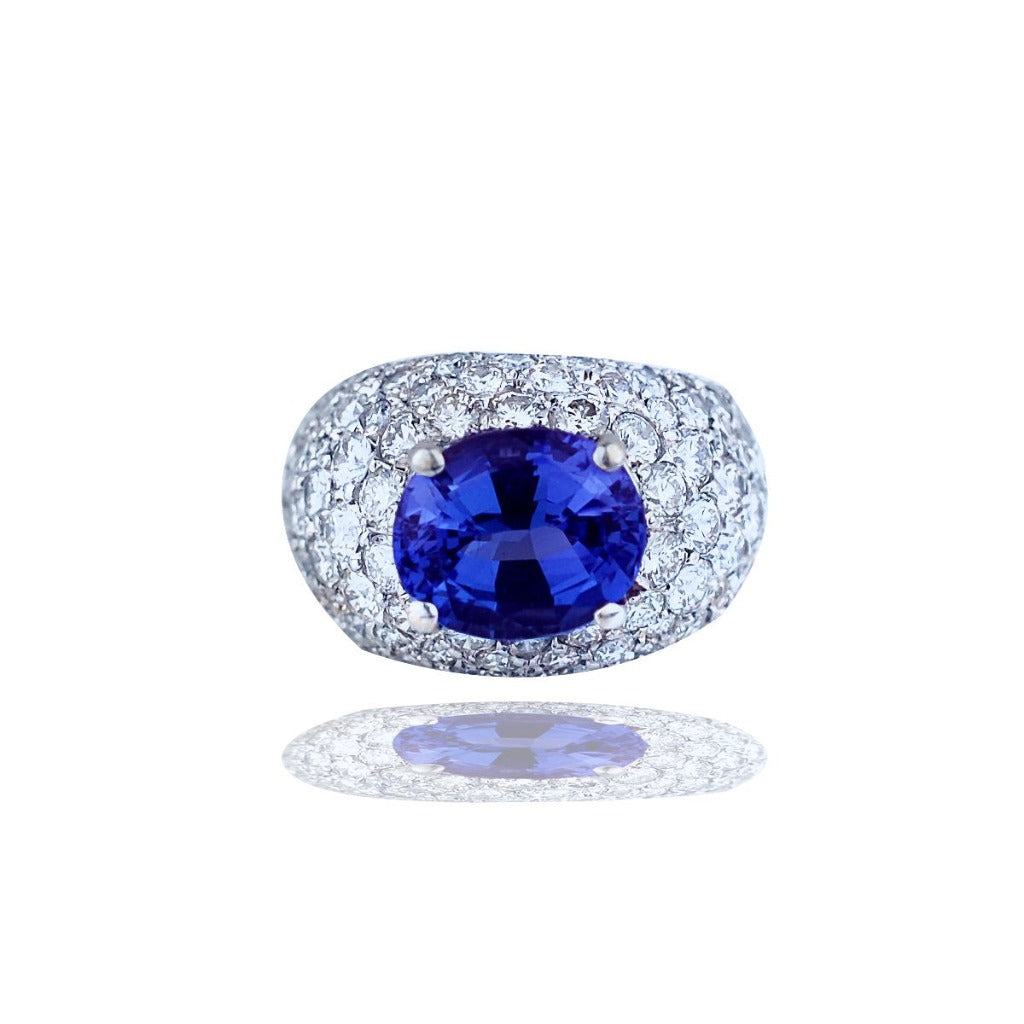 18kt Diamond & Tanzanite Band Ring 8.90 TCW