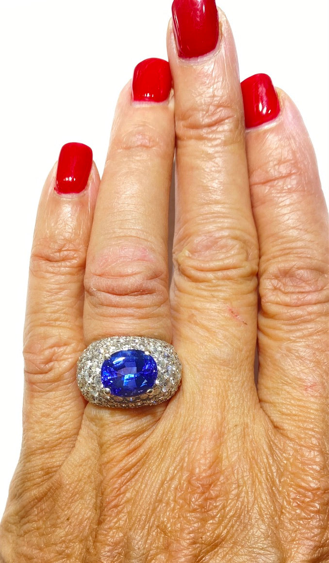 18kt Diamond & Tanzanite Band Ring 8.90 TCW