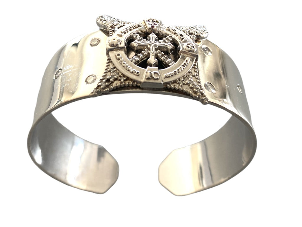 Lifeguard Diamond Bracelet with Rubies 22mm Cuff