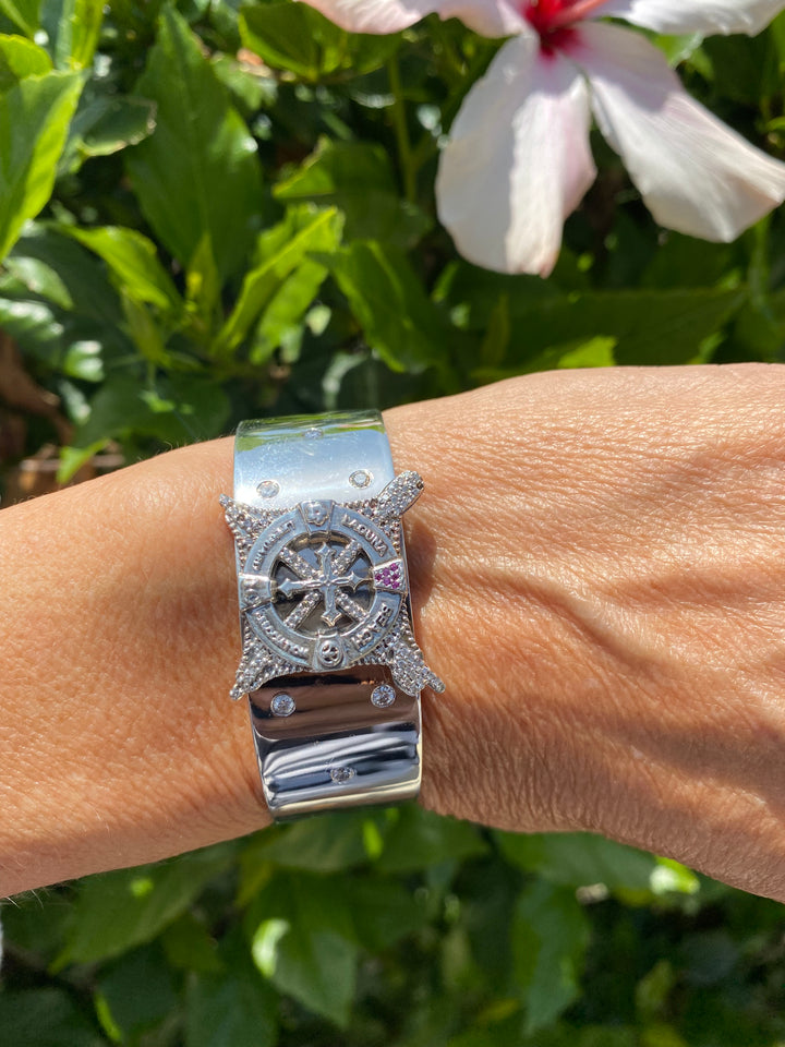 Lifeguard Diamond Bracelet with Rubies 22mm Cuff