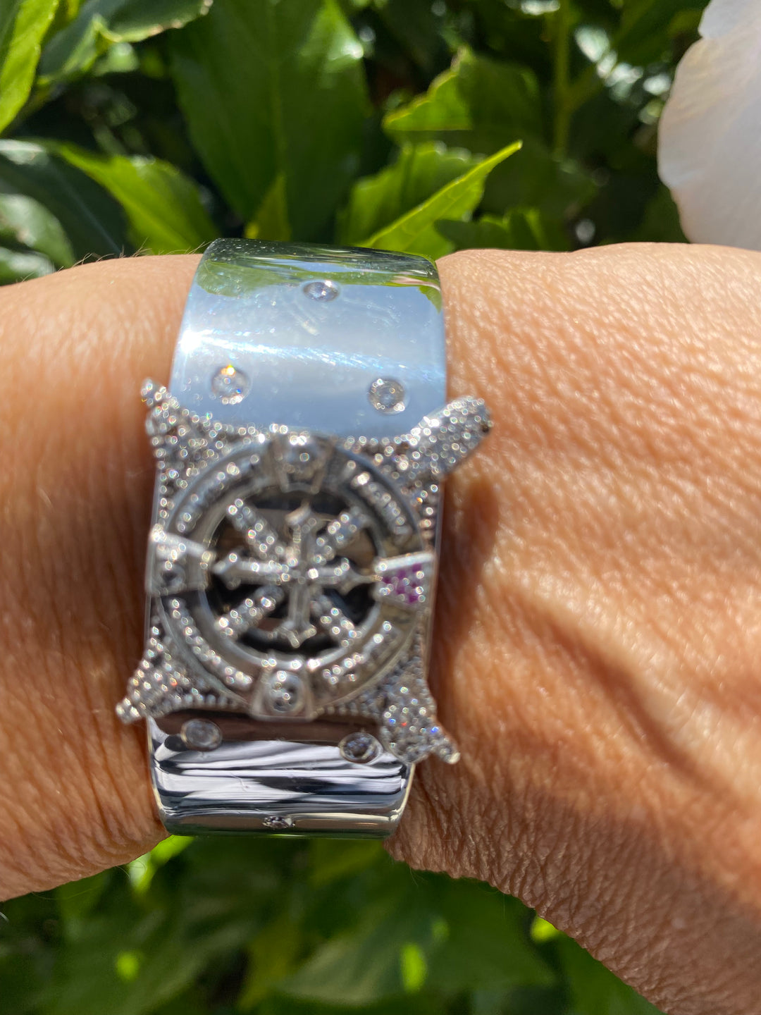 Lifeguard Diamond Bracelet with Rubies 22mm Cuff