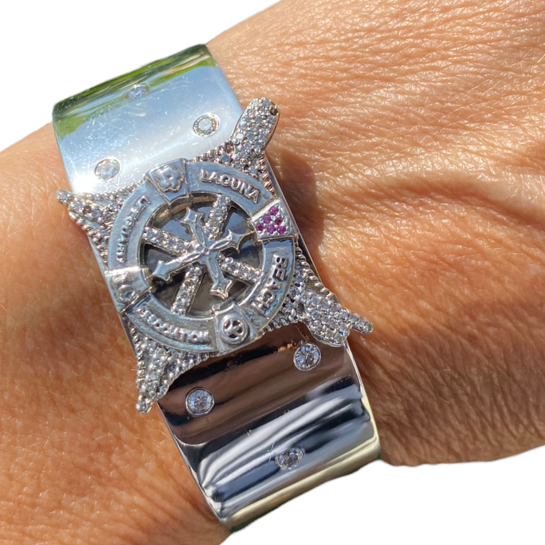 Lifeguard Diamond Bracelet with Rubies 22mm Cuff