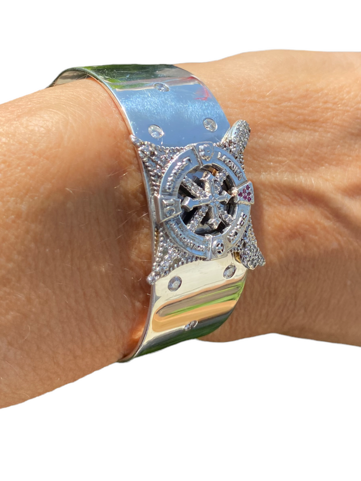 Lifeguard Diamond Bracelet with Rubies 22mm Cuff