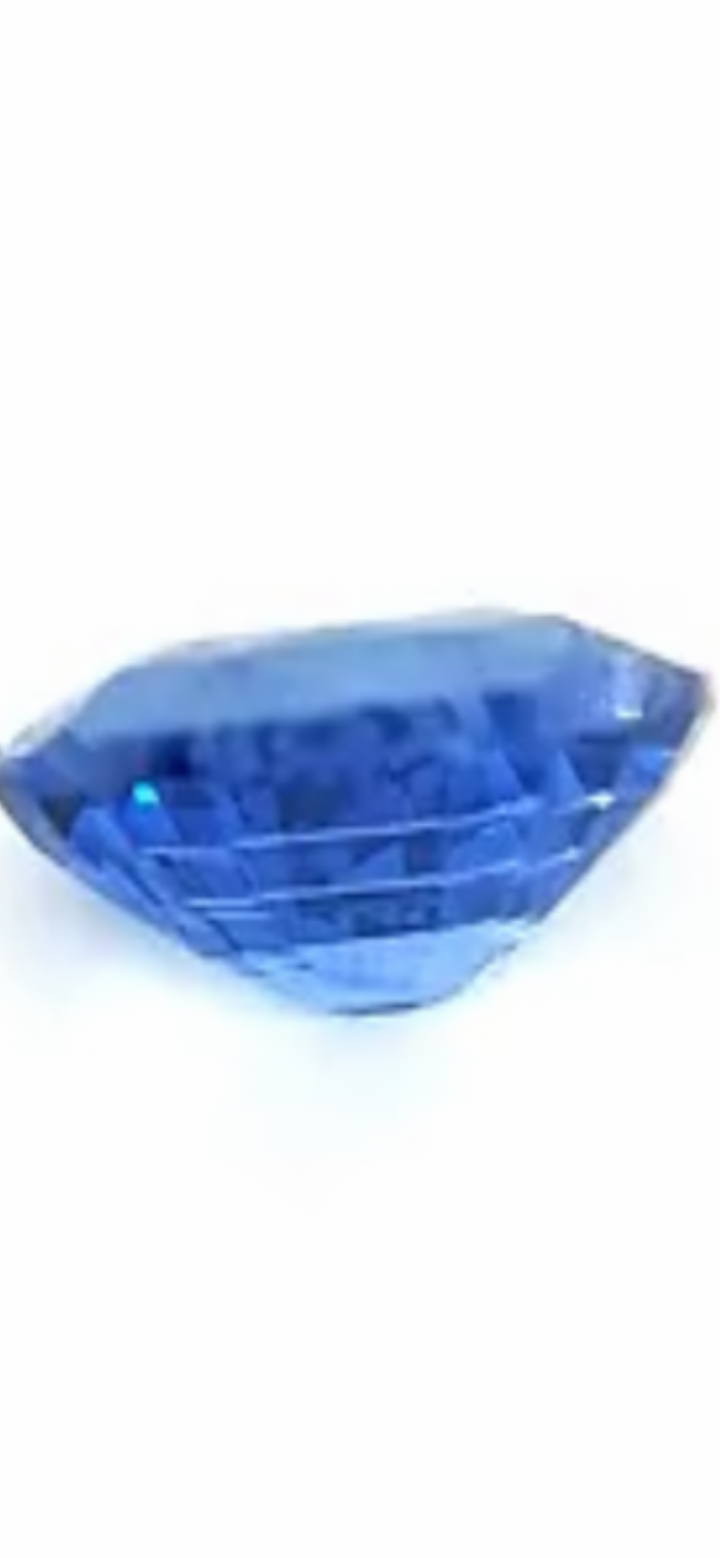 18kt White Gold Sapphire and Diamond Ring 3.70 ctw