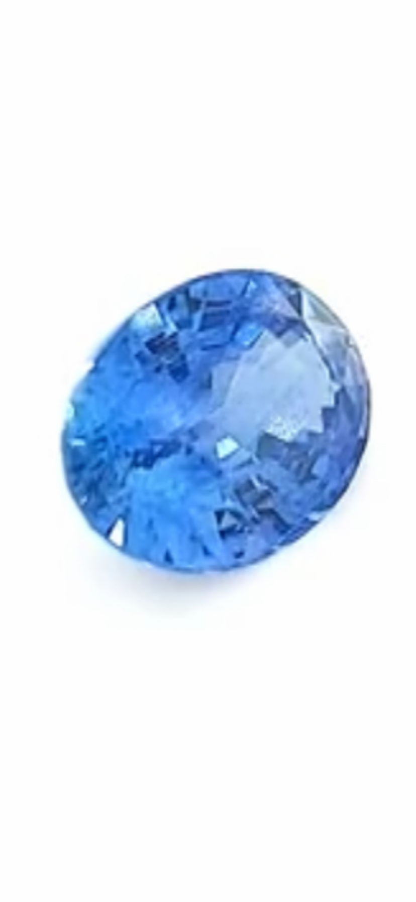 18kt White Gold Sapphire and Diamond Ring 3.70 ctw