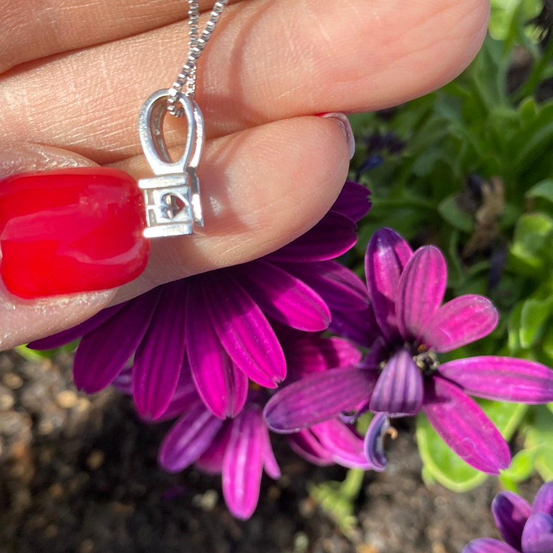 14Kt Princess Diamond Pendant .60 Ct