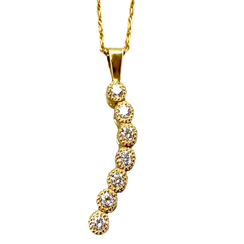 14kt Yellow Gold Journey Pendant VS Quality .56 Ct