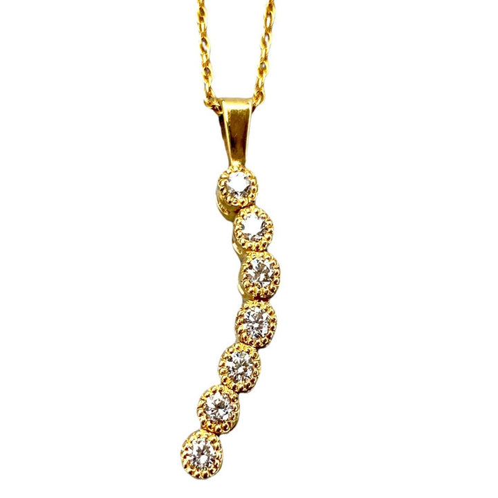 14kt Yellow Gold Journey Pendant VS Quality .56 Ct
