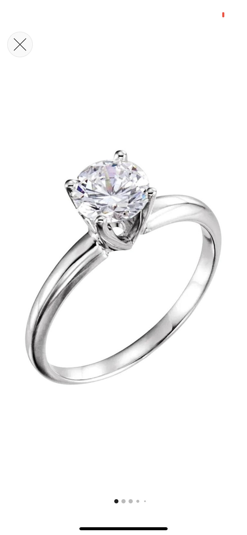 GIA Certified 1.04 ct Round SI1 F color Diamond Engagement Ring