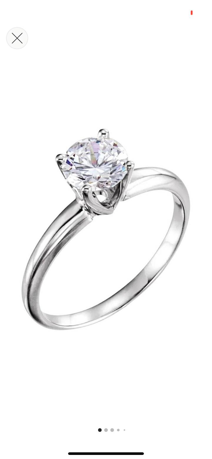 GIA Certified 1.04 ct Round SI1 F color Diamond Engagement Ring