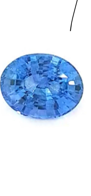 18kt White Gold Sapphire and Diamond Ring 3.70 ctw