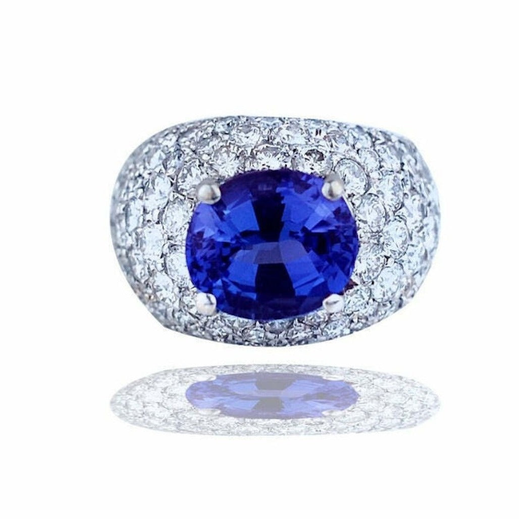 18kt Diamond & Tanzanite Band Ring 8.90 TCW