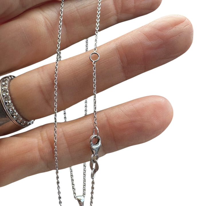 14Kt. Natural .85ct Pear Diamond Certified SI2-H Pendant & Chain