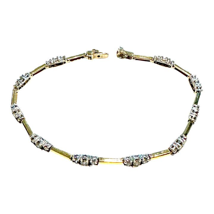 1.50 Carat Diamond Tennis Bracelet 14 Karat Yellow Gold