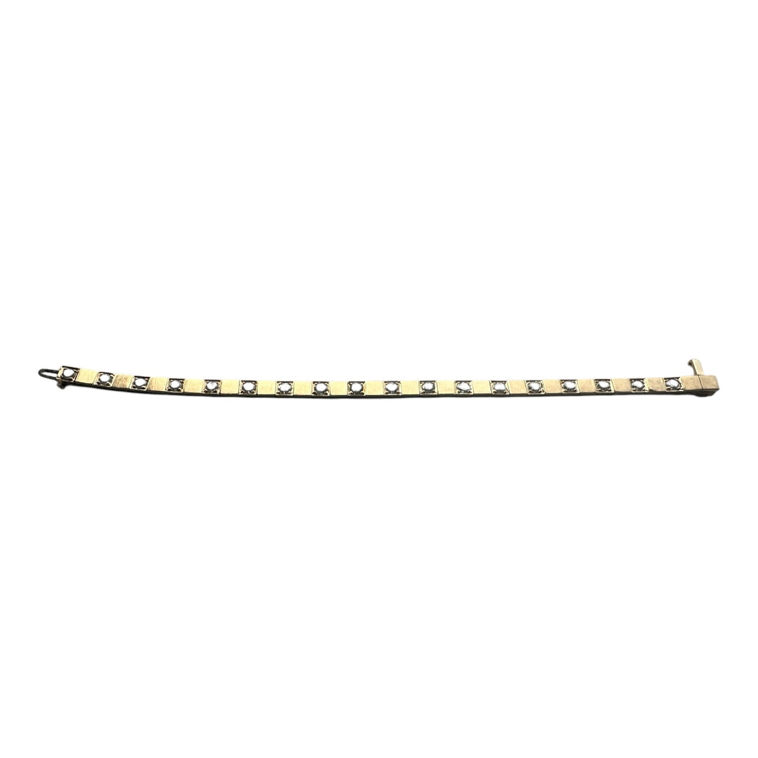 14 karat yellow gold, 2 carat diamond bracelet