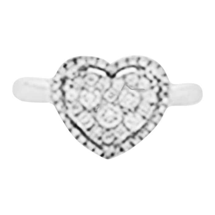 .50 ct Diamond Heart Ring Invisible Custer 14 Kt