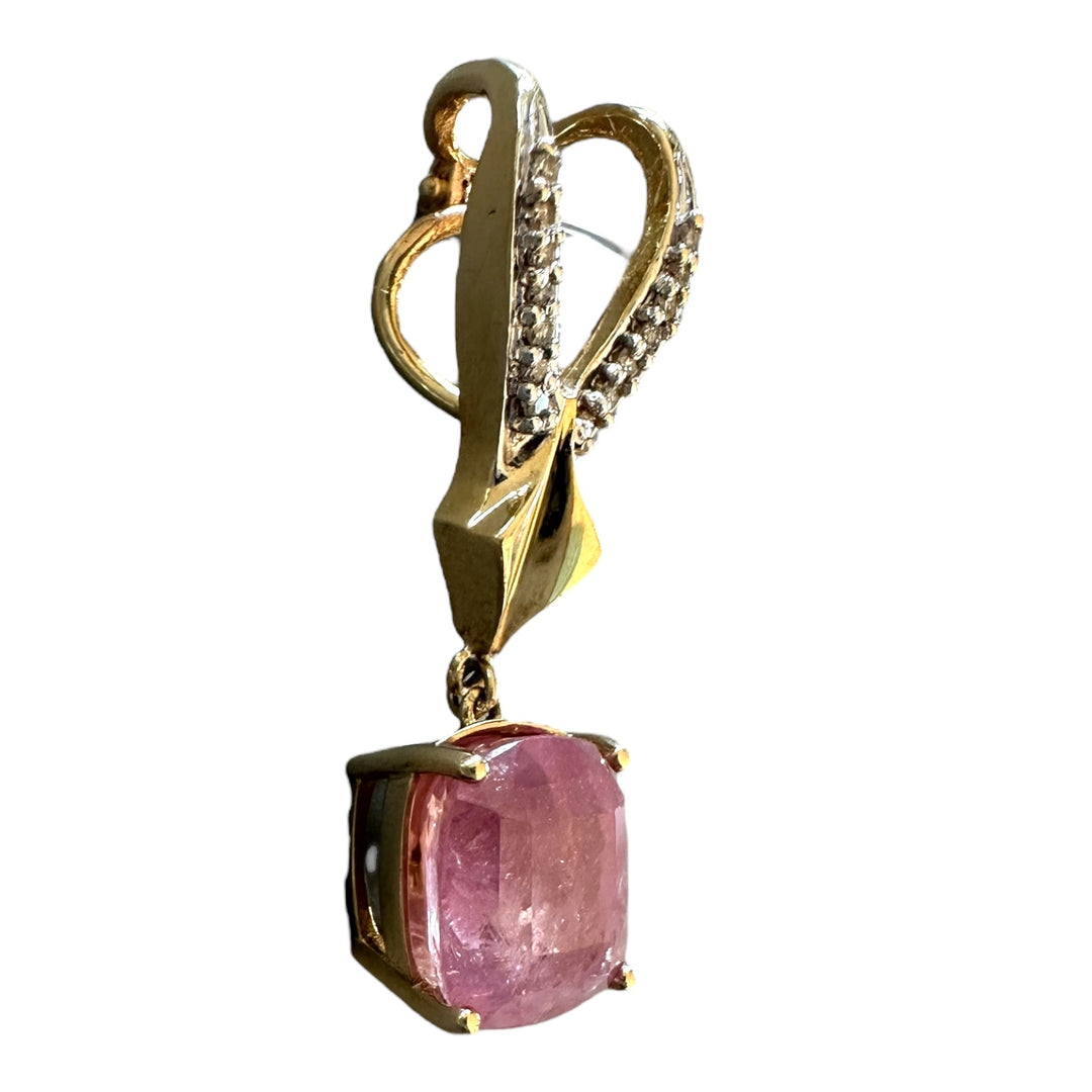 10.16ct Pink Sapphire, Cushion Pendant, Enhancer Untreated