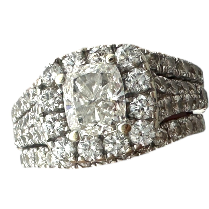 Neil Lane, 2/1/6 carat t.w. 3-Band Cushion Cut Engagement Ring