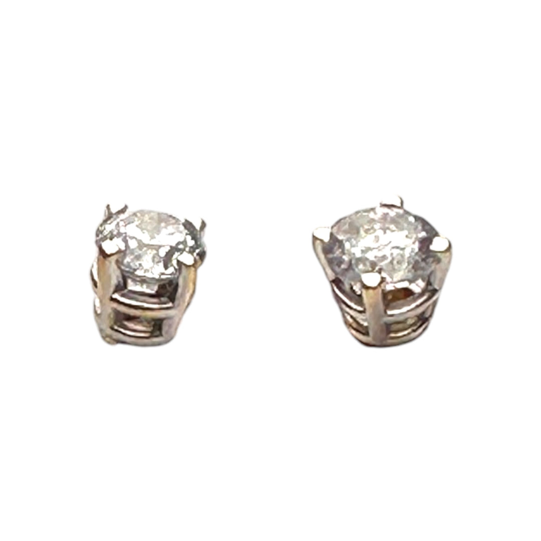 Classic .70 Carat Diamond 14 Karat White, Natural Stud Earrings