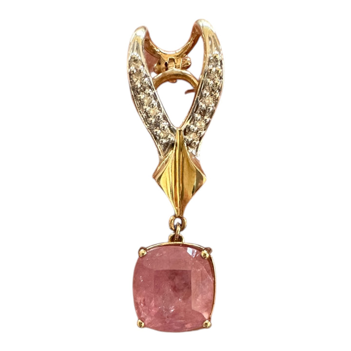 10.16ct Pink Sapphire, Cushion Pendant, Enhancer Untreated