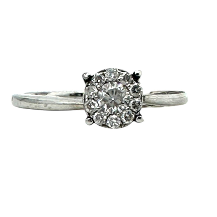 14kt Invisible Diamond Solitaire Ring .57 ct White Gold