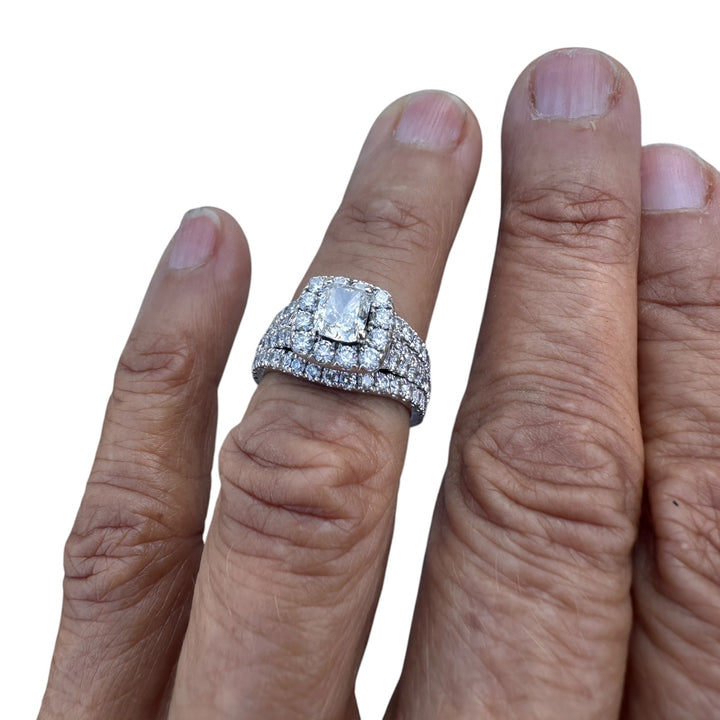 Neil Lane, 2/1/6 carat t.w. 3-Band Cushion Cut Engagement Ring