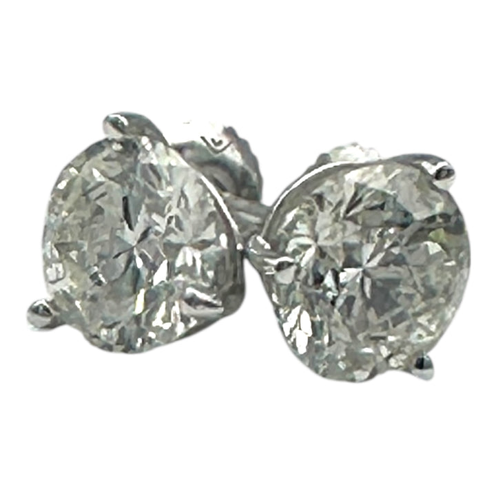 3.01 ct Diamond Studs, Natural Martini Settings