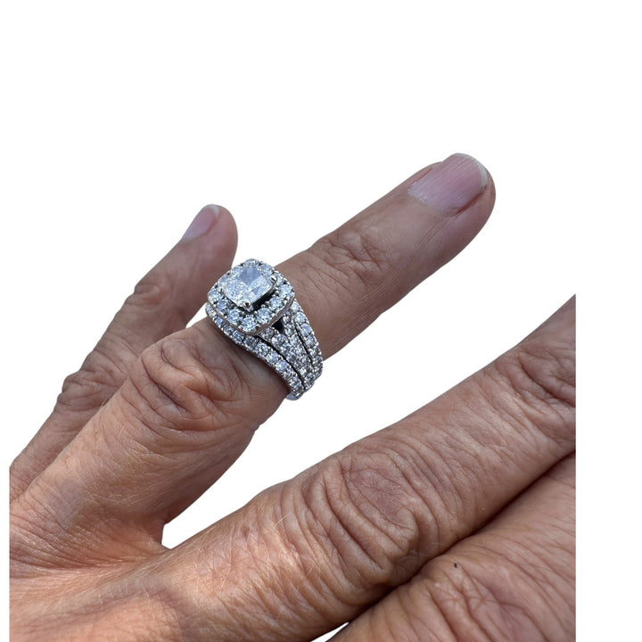 Neil Lane, 2/1/6 carat t.w. 3-Band Cushion Cut Engagement Ring