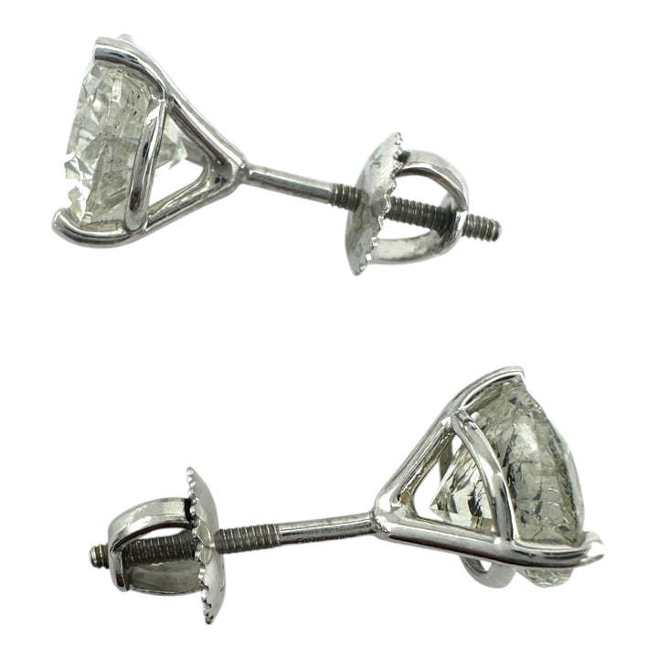 3.01 ct Diamond Studs, Natural Martini Settings