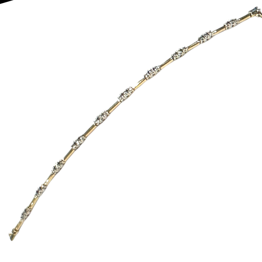 1.50 Carat Diamond Tennis Bracelet 14 Karat Yellow Gold