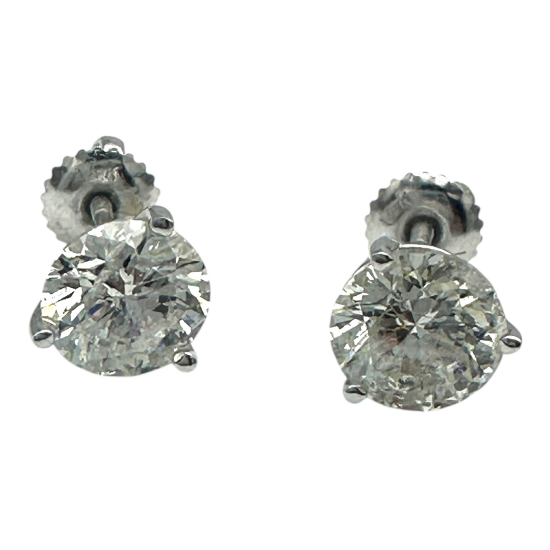 3.01 ct Diamond Studs, Natural Martini Settings