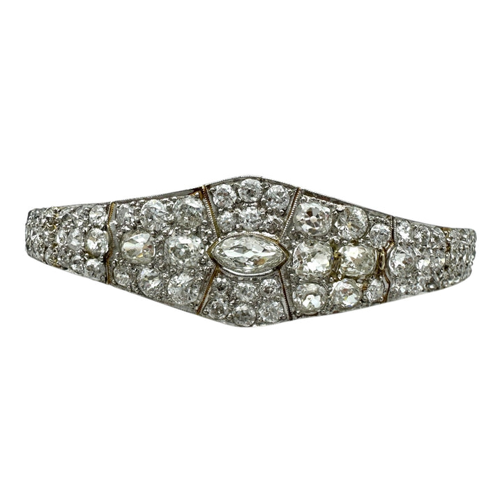 Platinum 6.50 ct European Cut Diamond Bracelet Circa 1920's
