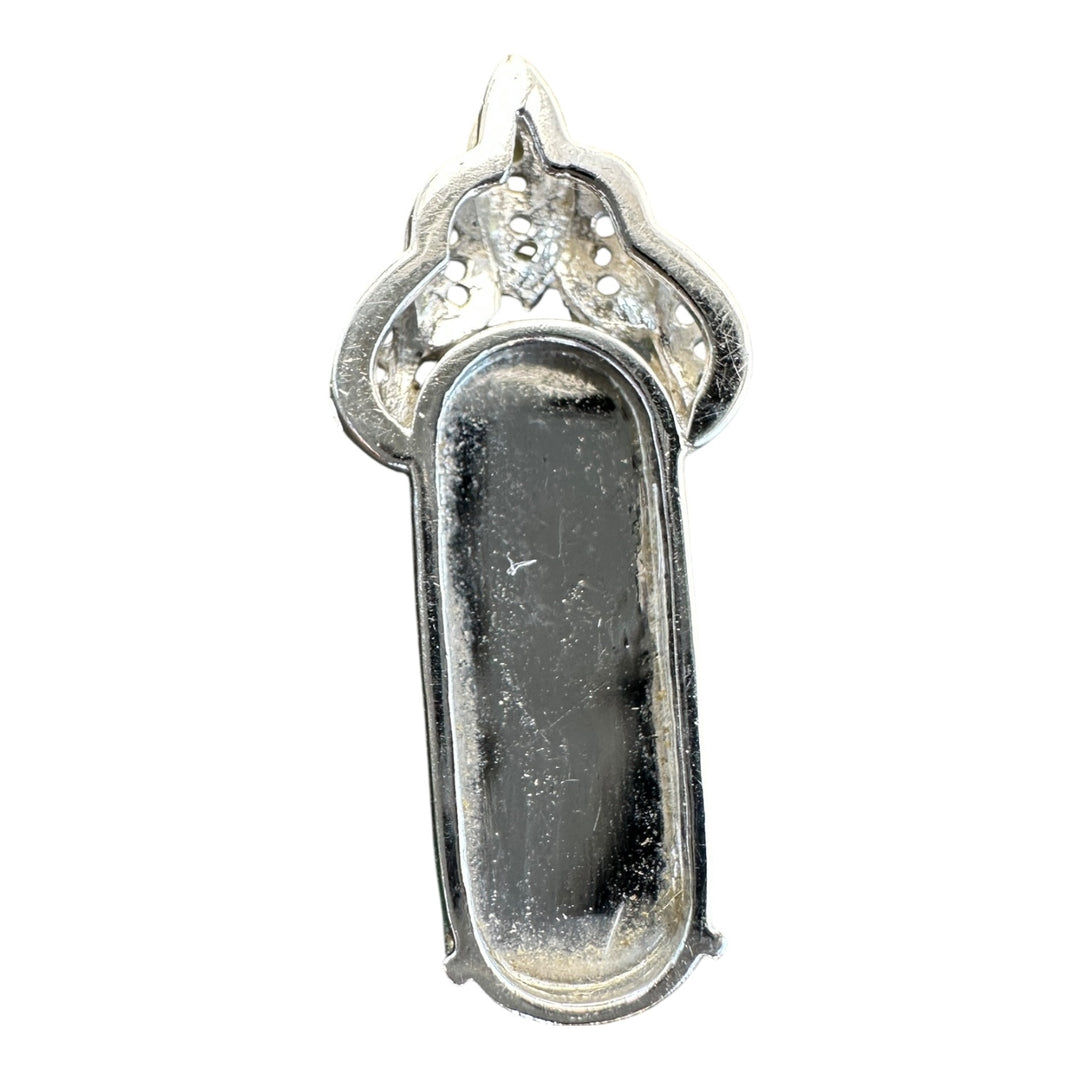 18kt Jadeite, Quality Diamond Pendant .16ct white gold