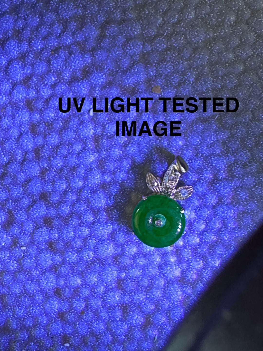 18kt Deep Green Jadeite Disc and Diamond Bow-tie Pendant Drop