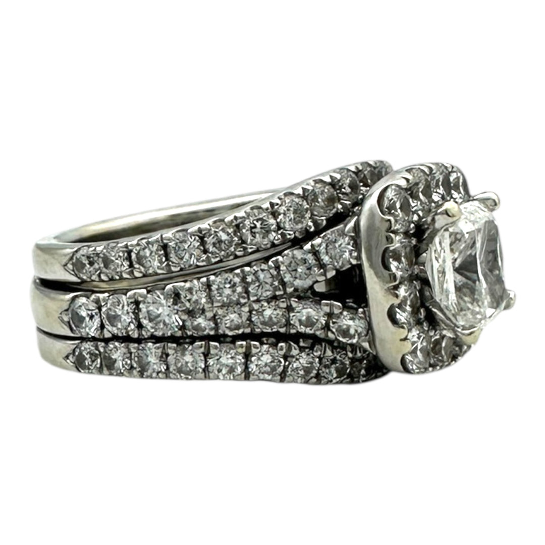 Neil Lane, 2/1/6 carat t.w. 3-Band Cushion Cut Engagement Ring