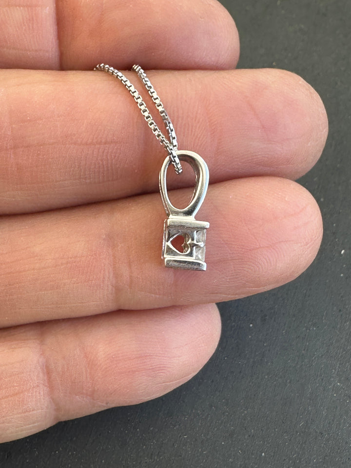 14Kt Princess Diamond Pendant .60 Ct