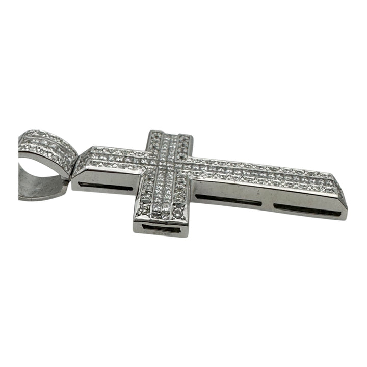 7ct Diamond Cross Pendant 18 Karat, VS F/G Quality Sparkle